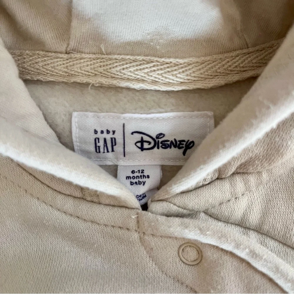 Baby GAP x Disney Hooded One-Piece Romper Mickey Minnie 6–12 Months